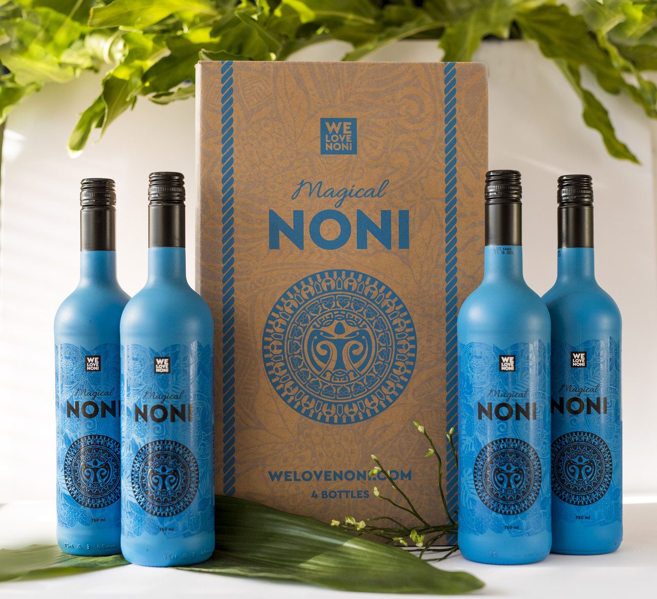 whole-fruit noni juice in glass bottle from We Love Noni Global Ireland
